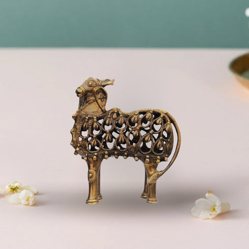 Brass Nandi Jali Statue 2.22Kg