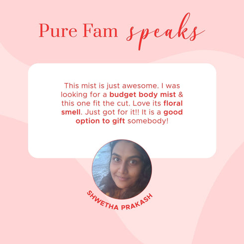 PureSense Love British Rose Body Mist | From the makers of Parachute Advansed