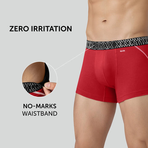 XYXX Sprint Cotton Stretch Trunks Rio Red