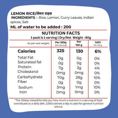Drym foods Lemon Rice