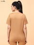 Wiselife Purpose Printed Active T-shirt (Brown)