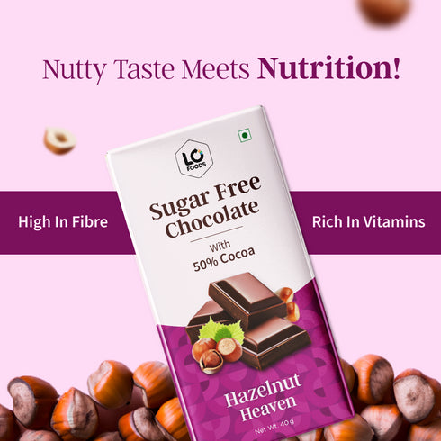 DiabeSmart Guilt Free Hazelnut Heaven Dark Chocolate