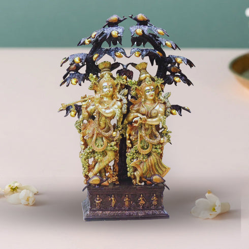 Brass Radha Krishna With Tree 78.36Kg