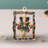 Brass Wall Hanging Ganesh Statue With Coral 0.98Kg