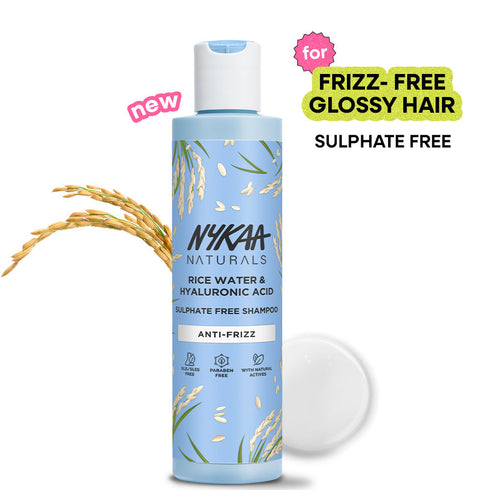 NYKAA Naturals Rice Water & Hyaluronic Acid Sulphate Free Shampoo