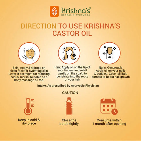 Krishna'S Herbal & Ayurveda Castor Oil