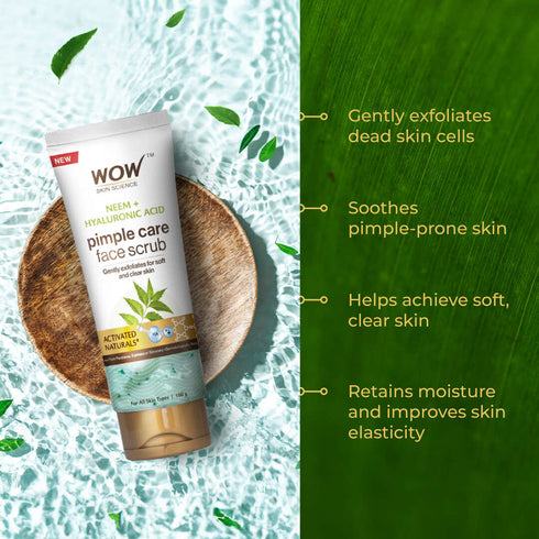 WoW Neem & Hyaluronic Acid Pimple Care Face Scrub