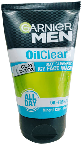 Garnier Men Oil Clear Clay D-Tox Face Wash 100g