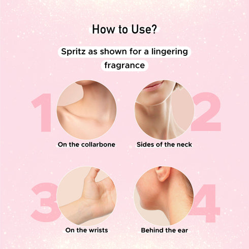 PureSense Diva Dazzle Gold Shimmer Body Mist for Women, Jasmin & Cocoa