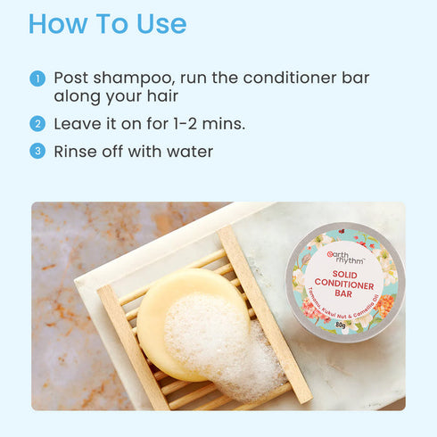 Earth Rhythm Solid Conditioner Bar Tamanu Kukui Nut & Camellia Oil