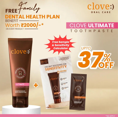 Clove Oral Care Ultimate Toothpaste & Get Free Sensitive Sachet Sample