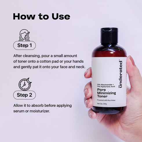 Underated 3% Niacinamide + 1% Hyaluronic Acid Pore Minimizing Toner