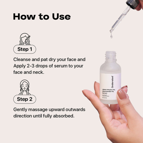 Underated Alpha Arbutin 2% + Niacinamide 1% Serum 30gm