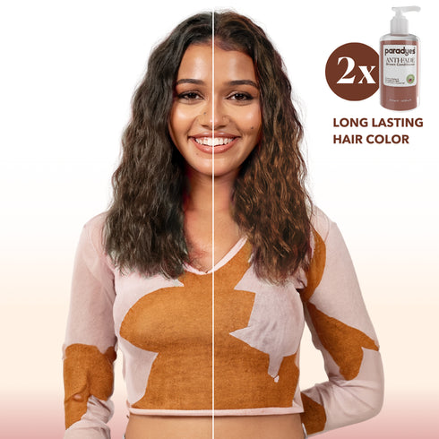 Paradyes Hazel Brown Glossy Hair Tint with Anti Fade Brown Conditioner