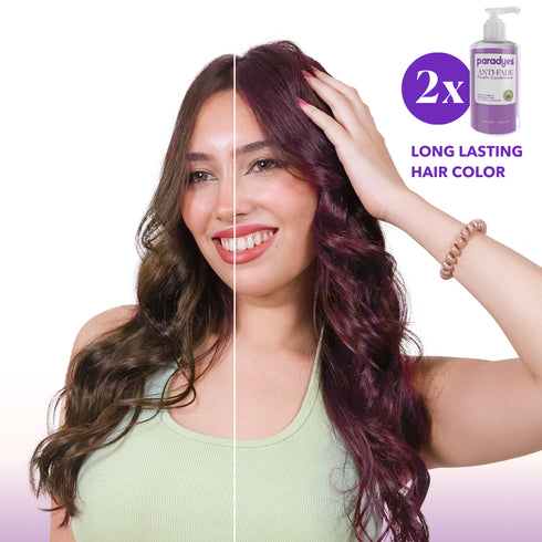 Paradyes Berry Plum Glossy Hair Tint with Anti Fade Purple Conditioner