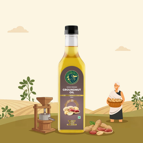 GirOrganic Wood Pressed Groundnut Oil