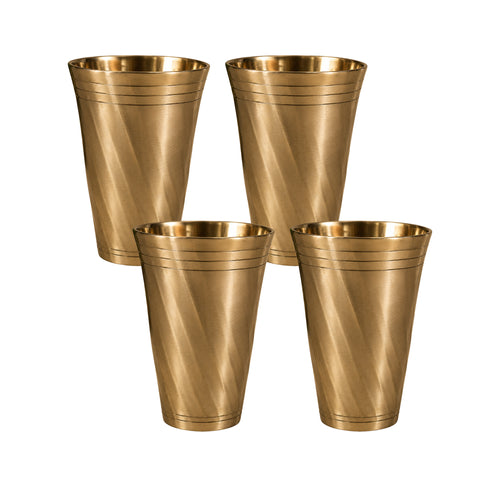 Pure Brass Drinking Glass | Pack of 4