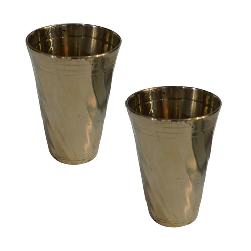 Pure Brass Drinking Glass | Pack of 2