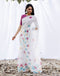 Sudathi Holi White Linen Printed Saree