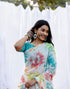 Holi Off White Linen Printed Saree