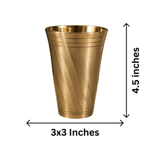 Pure Brass Drinking Glass | Pack of 6