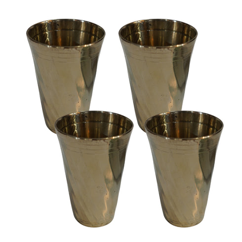 Pure Brass Drinking Glass | Pack of 4