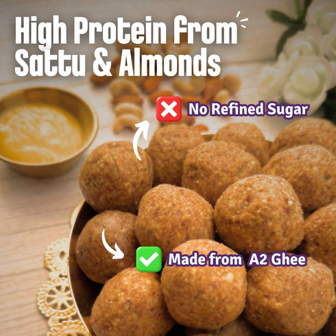 Early Foods Sathu Badam A2 Ghee Laddoos