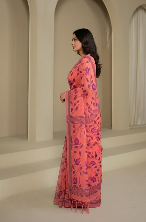 Vasthrlay Printed Multicolor Kalamkari Unstitched