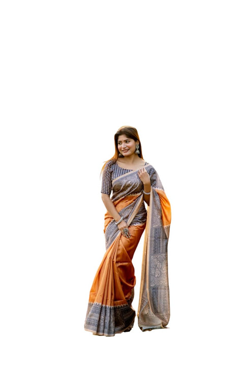 Vasthrlay Tussar Silk Saree