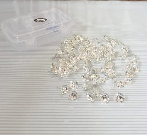 Plain Silver Flowers Pack Of 108 58g