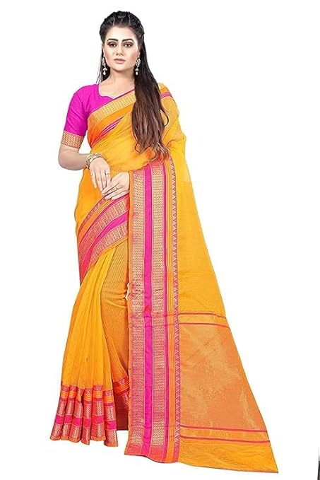 Vasthrlay Women's Cotton Premium Friendly Saree