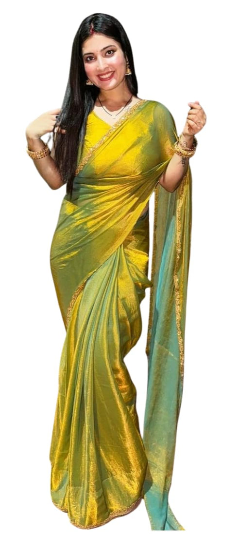 Vasthrlay Boarder Unstitched Chhaavav Mustard Free Ethnic Wear