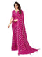 Vasthrlay Georgette Printed Unstitched Maroon Saree