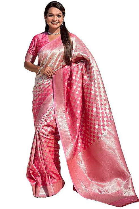 Vasthrlay Banarasi Unstitched Saree