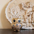 Decorative Owl Figurine Modern Resin Art Showpiece with Dotted Pattern for Home