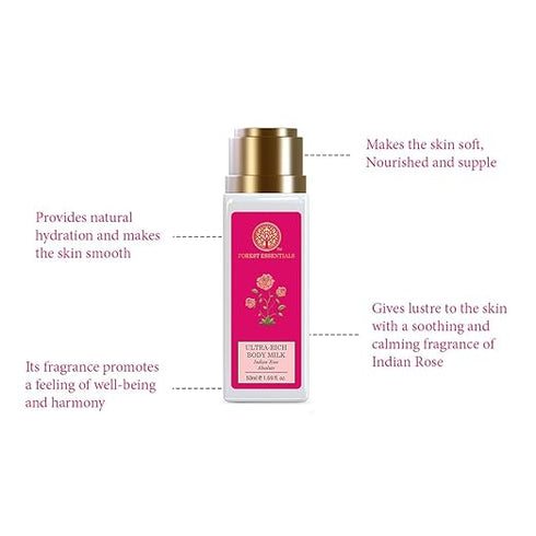 Forest Essentials Ultra-Rich Body Milk Indian Rose Absolute