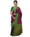 Vasthrlay Kanjivaram Jamun Red Contrast Traditional