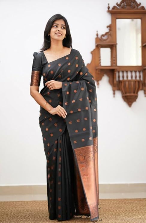Vasthrlay Banarasi Unstitched Saree