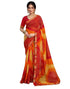 Vasthrlay Chiffon Bandhani Unstitched Yellow Saree