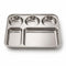 Stainless Steel 6 Compartment Plate Set of 6