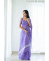Vasthrlay Kanjivaram Cotton Lavender Ethnic Wear