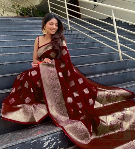 Vasthrlay Banarasi Kanjivaram Collections Wedding Saree With Blouse Piece