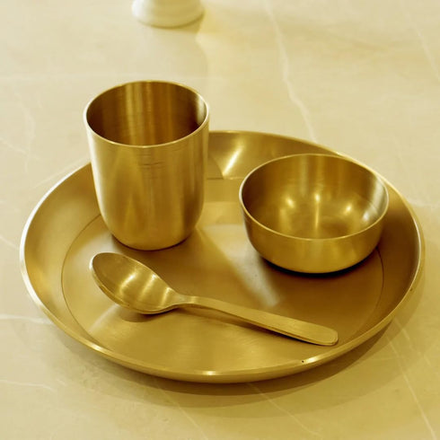 Bronze Baby Dinner Thali Set