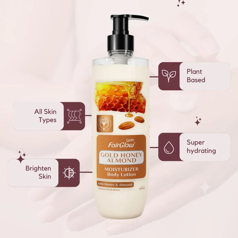 Corlin FairGlow Gold Honey Almond Moisturizer Body Lotion