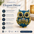 Decorative Owl Showpiece for Home Decor | Premium Resin Owl Statue with Gold Detailing
