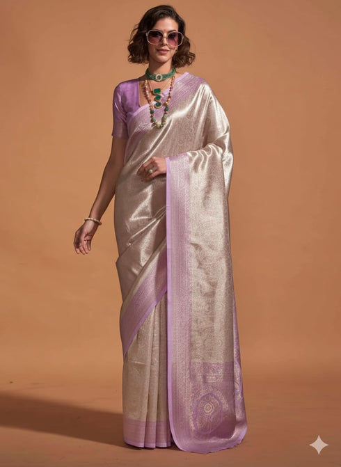 Vasthrlay Banarasi Unstitched Saree