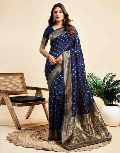Vasthrlay Banarasi Kanjivaram Kanchipuram Pari 160 Saree With Blouse Piece