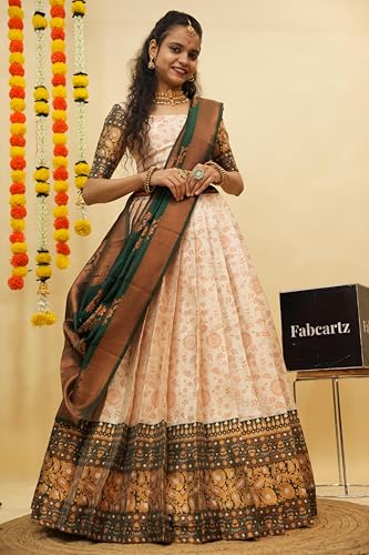 Vasthrlay Traditional South Indian Semi Stitch Half Saree