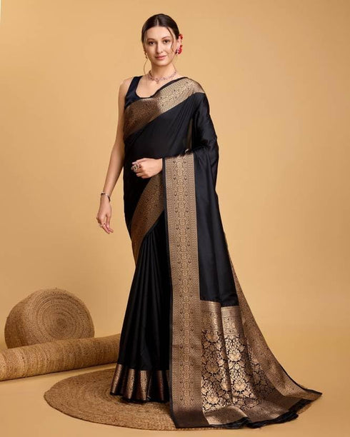 Vasthrlay Banarasi Traditional Unstitched Saree