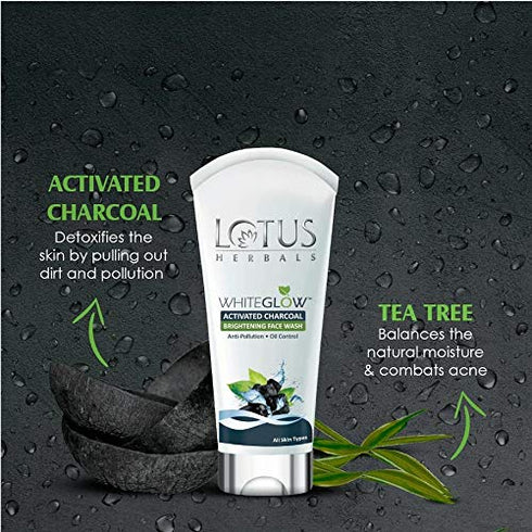 Lotus Whiteglow Activated Charcoal Anti Pollution Brightening Facewash